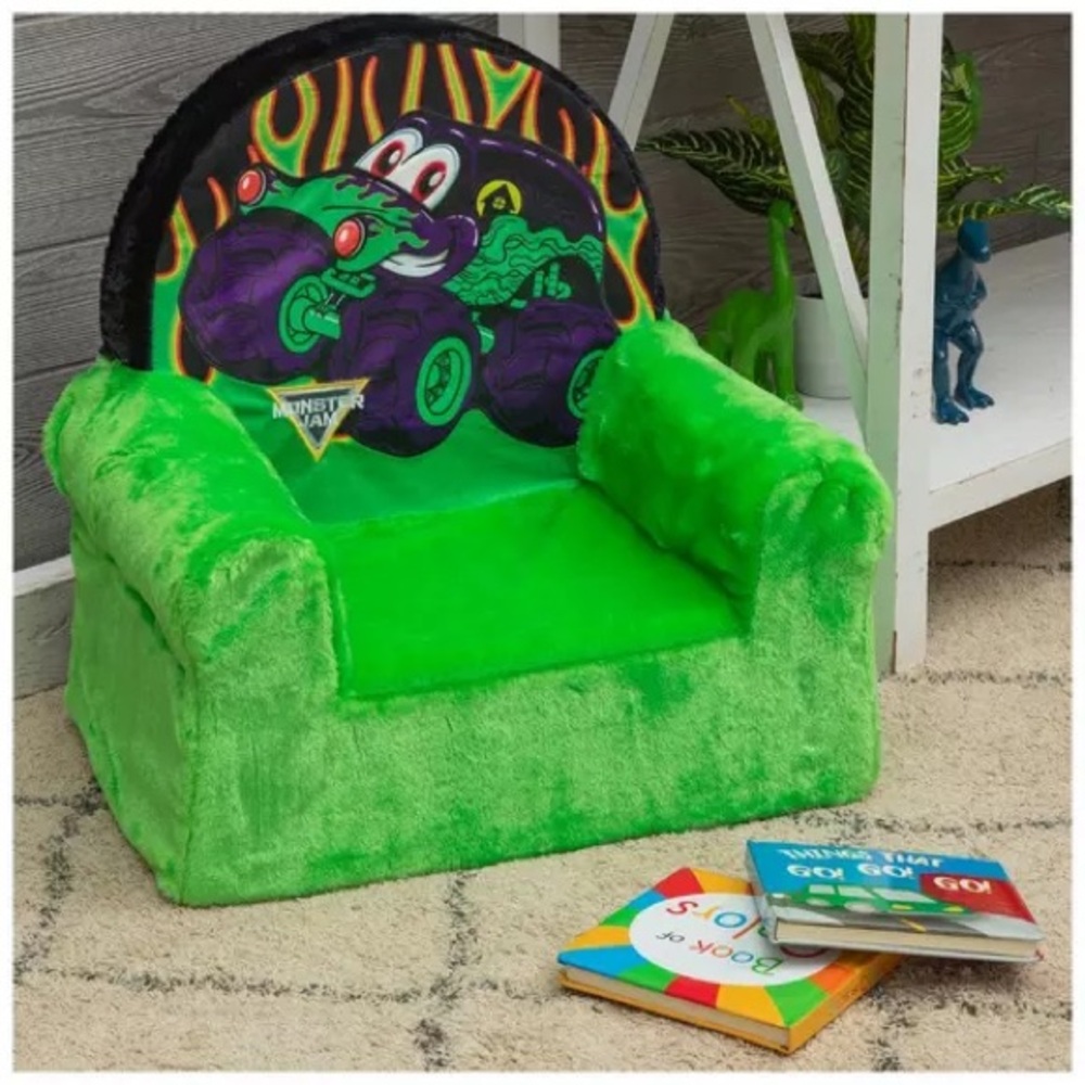 Grave Digger Monster Jam Plush Kids Chair - Picture 4 of 4